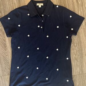 Notre Dame Peter Millar Navy shamrock polo size Medium